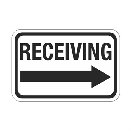 Receiving Right Arrow Sign 12" x 18"